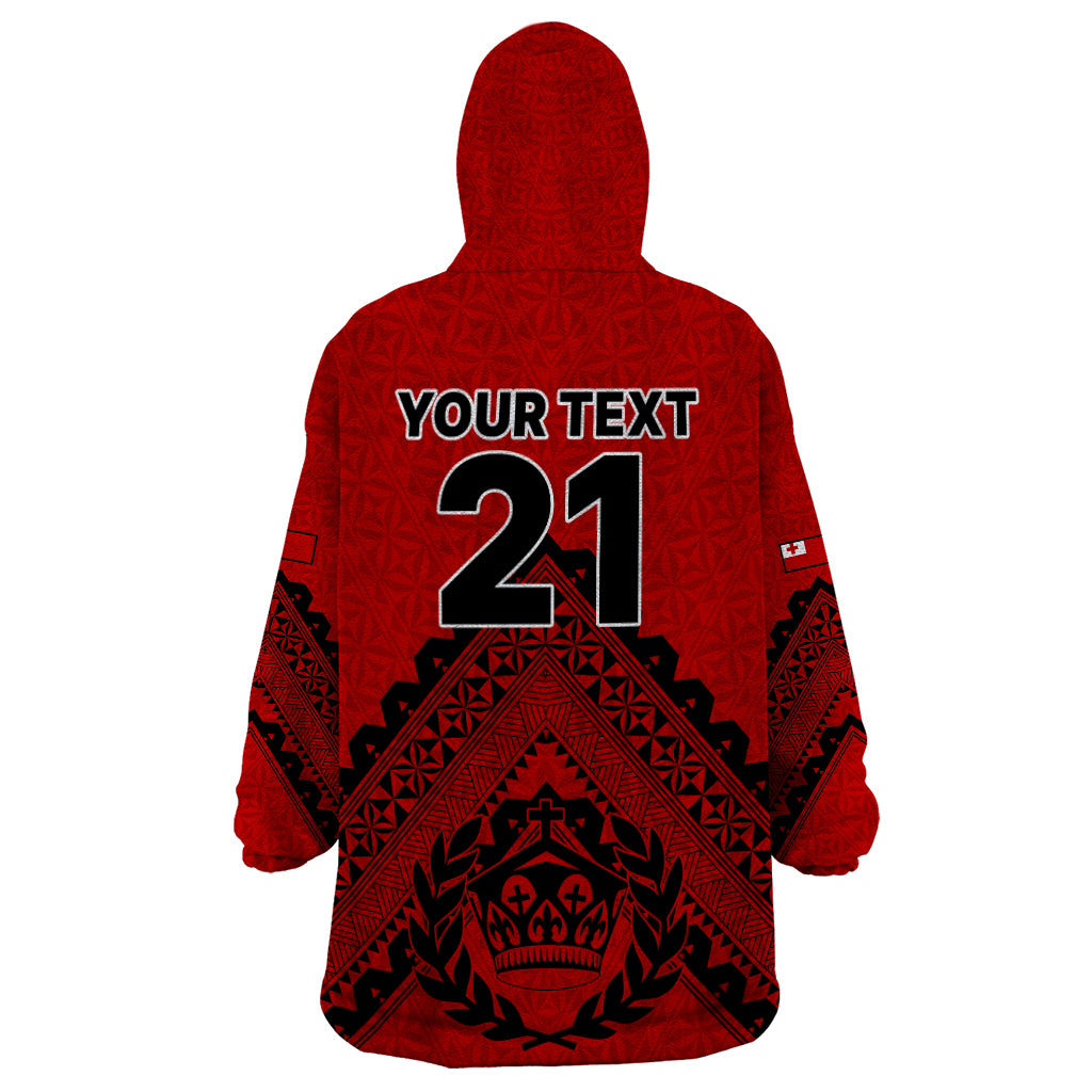 Custom Tonga Rugby Wearable Blanket Hoodie Proud Tongan Ngatu Kupesi World Cup 2023 No2 - Vibe Hoodie Shop