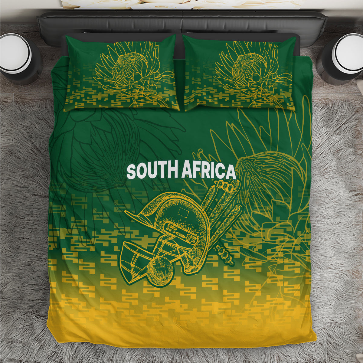 South Africa Cricket Bedding Set Go Proteas World Cup Version 2023 Sproty - Vibe Hoodie Shop