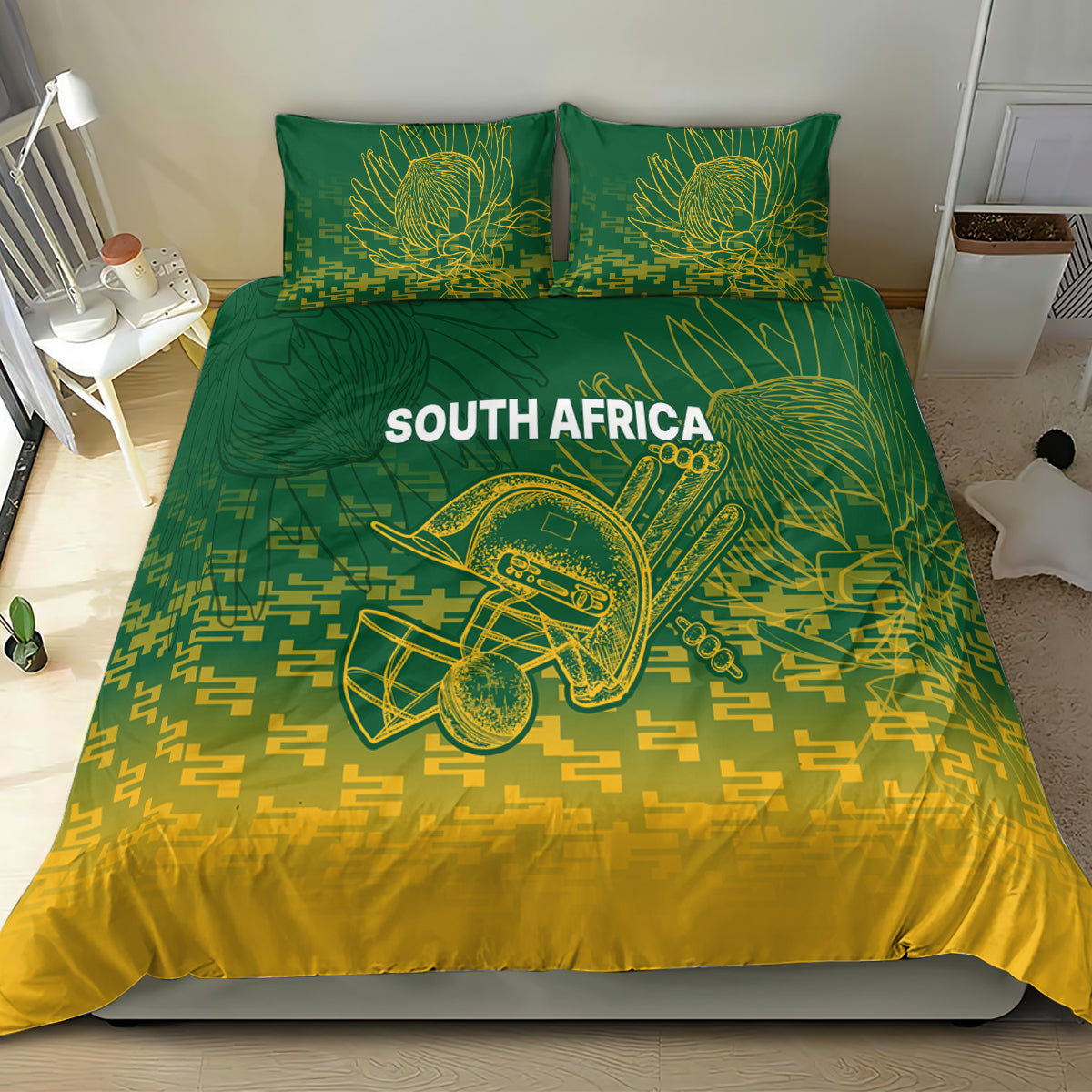South Africa Cricket Bedding Set Go Proteas World Cup Version 2023 Sproty - Vibe Hoodie Shop