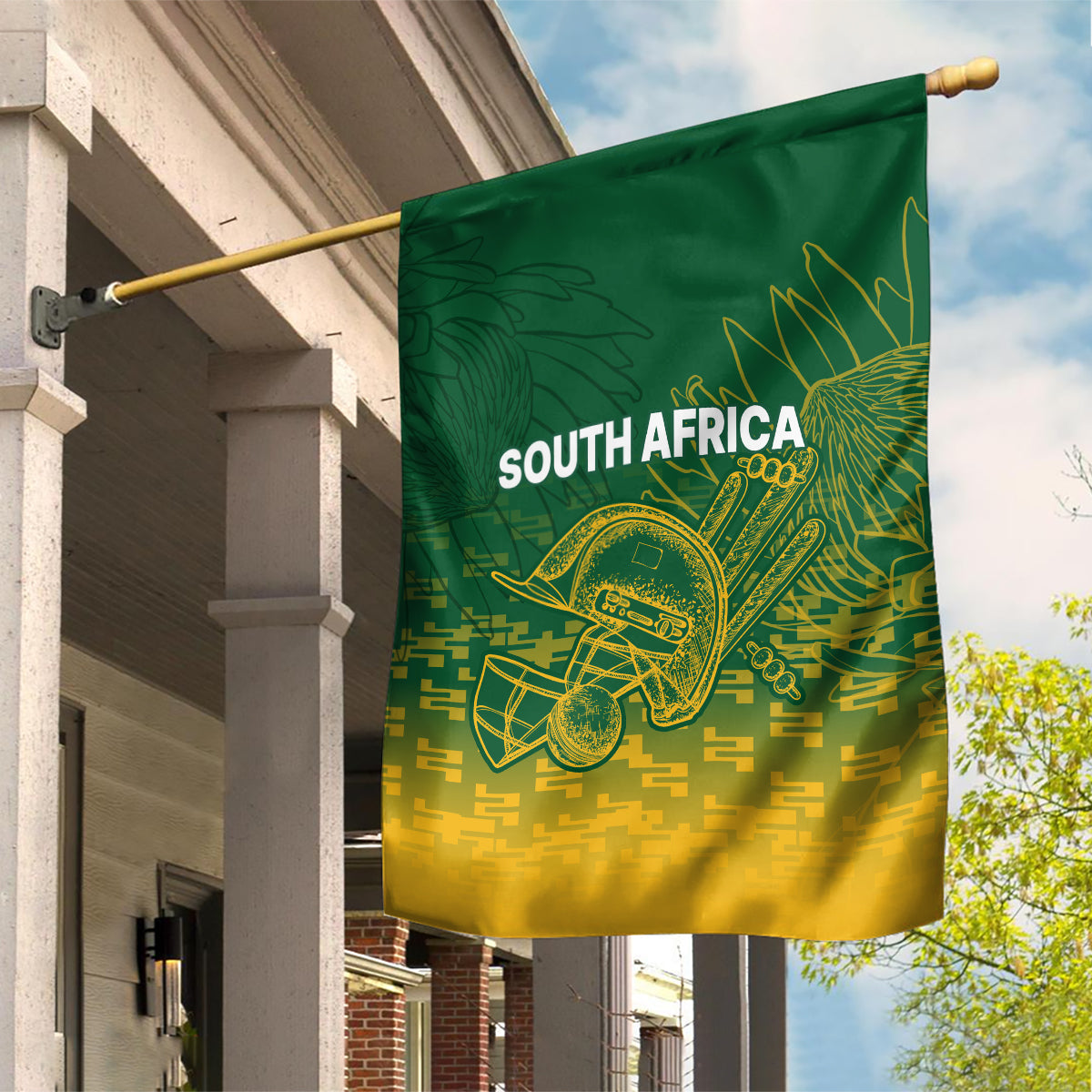 South Africa Cricket Garden Flag Go Proteas World Cup Version 2023 Sproty - Vibe Hoodie Shop