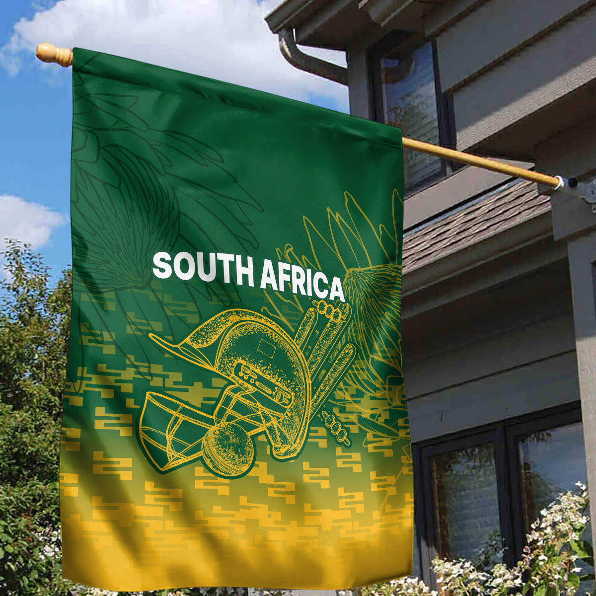 South Africa Cricket Garden Flag Go Proteas World Cup Version 2023 Sproty - Vibe Hoodie Shop