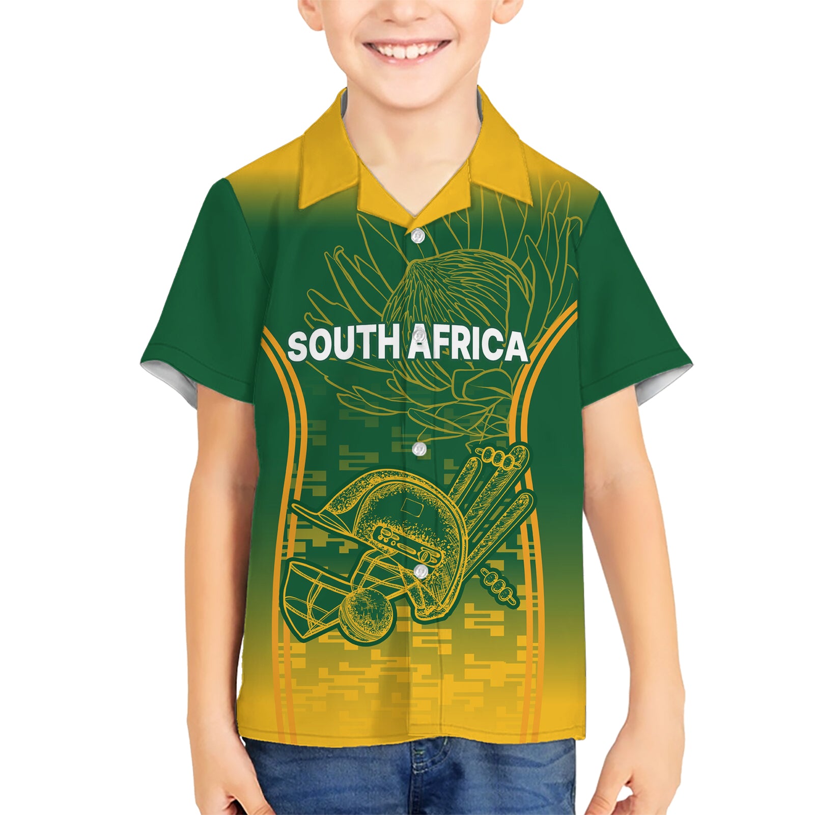 South Africa Cricket Hawaiian Shirt Go Proteas World Cup Version 2023 Sproty - Vibe Hoodie Shop