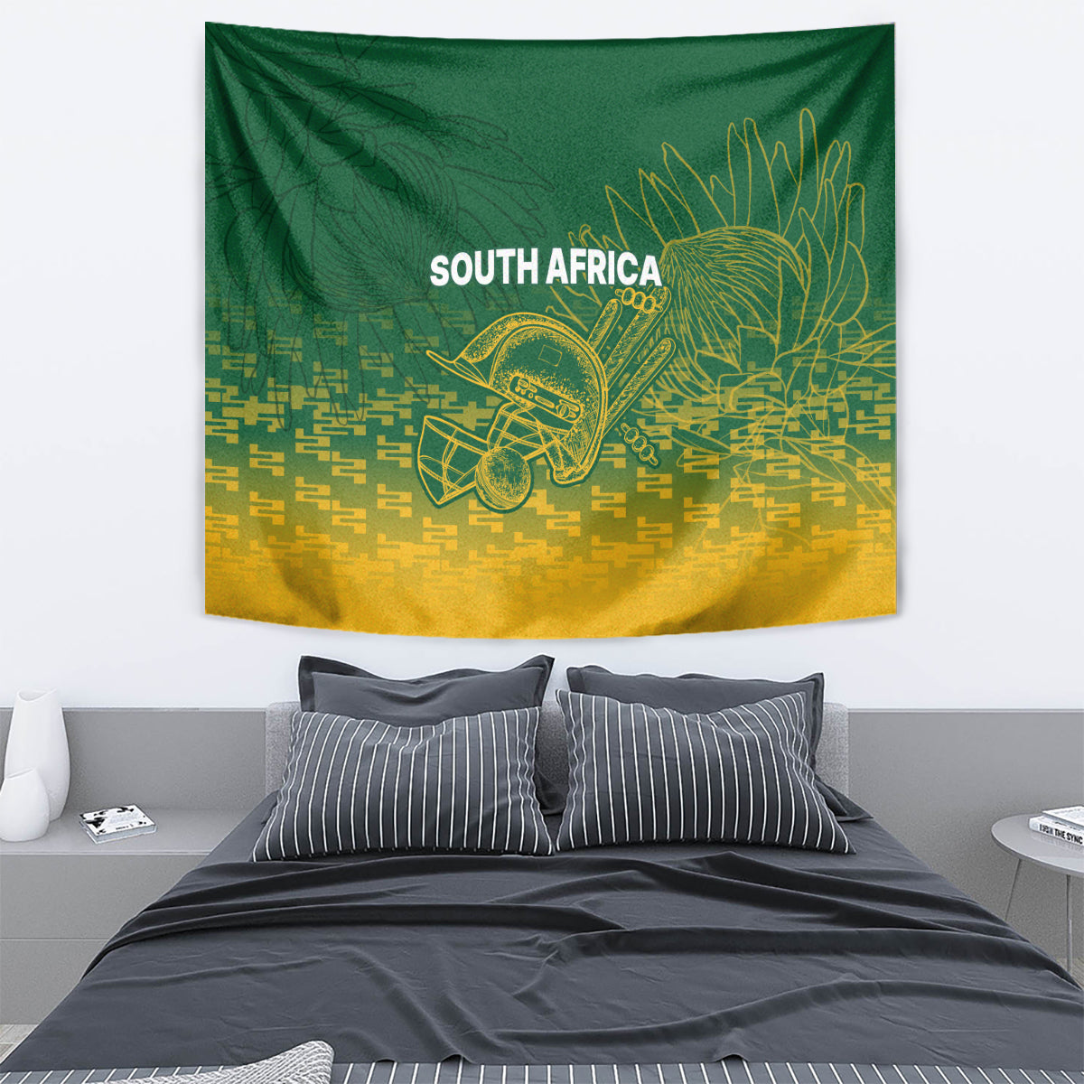 South Africa Cricket Tapestry Go Proteas World Cup Version 2023 Sproty - Vibe Hoodie Shop