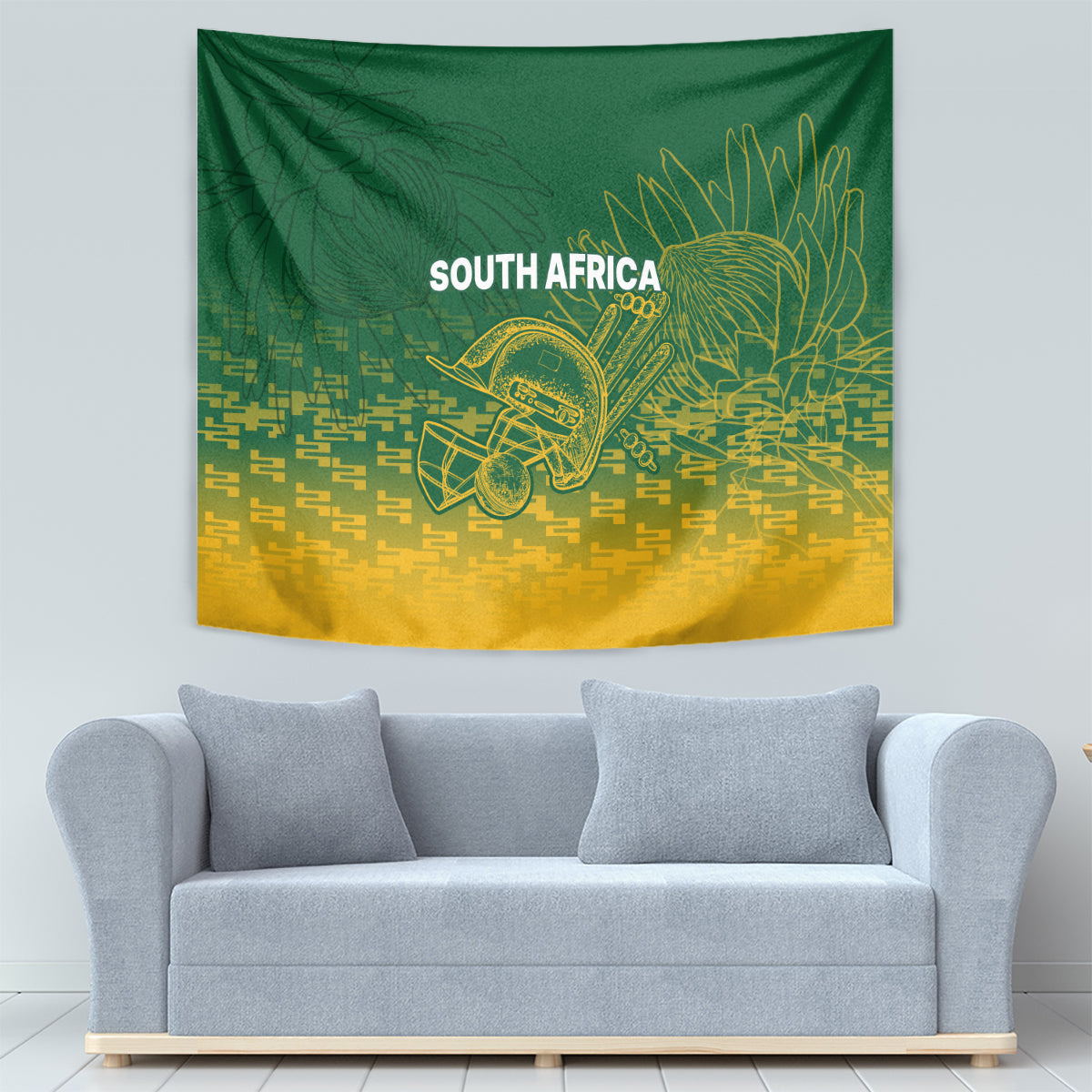 South Africa Cricket Tapestry Go Proteas World Cup Version 2023 Sproty - Vibe Hoodie Shop