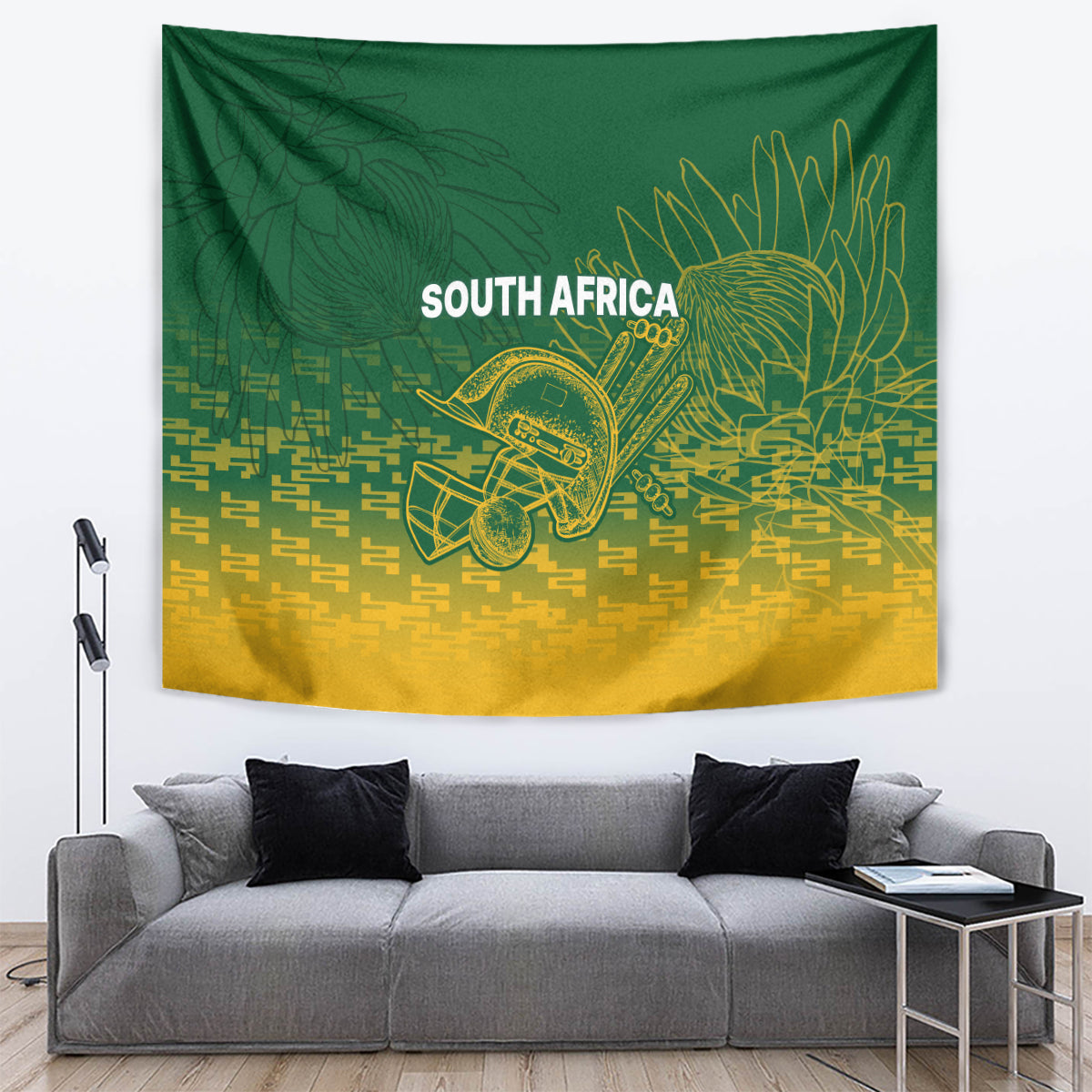 South Africa Cricket Tapestry Go Proteas World Cup Version 2023 Sproty - Vibe Hoodie Shop