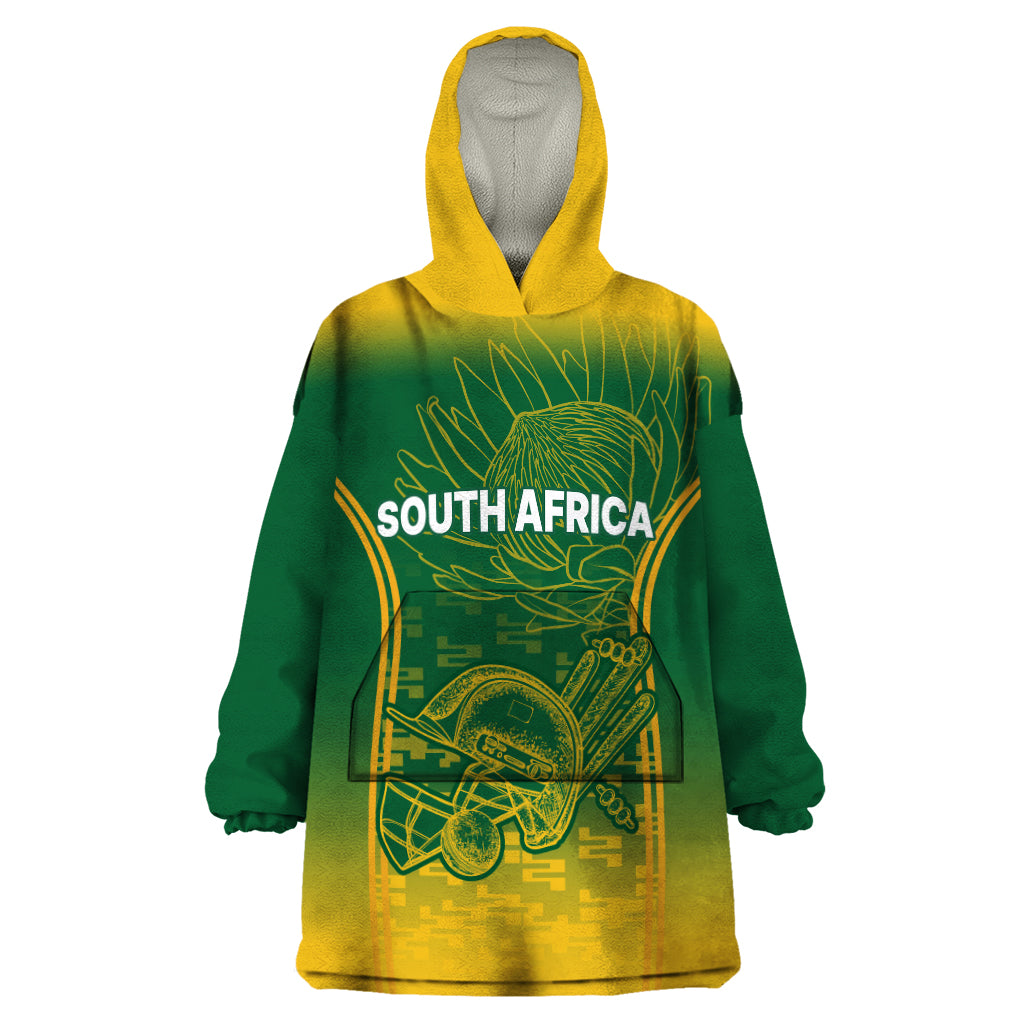 South Africa Cricket Wearable Blanket Hoodie Go Proteas World Cup Version 2023 Sproty - Vibe Hoodie Shop