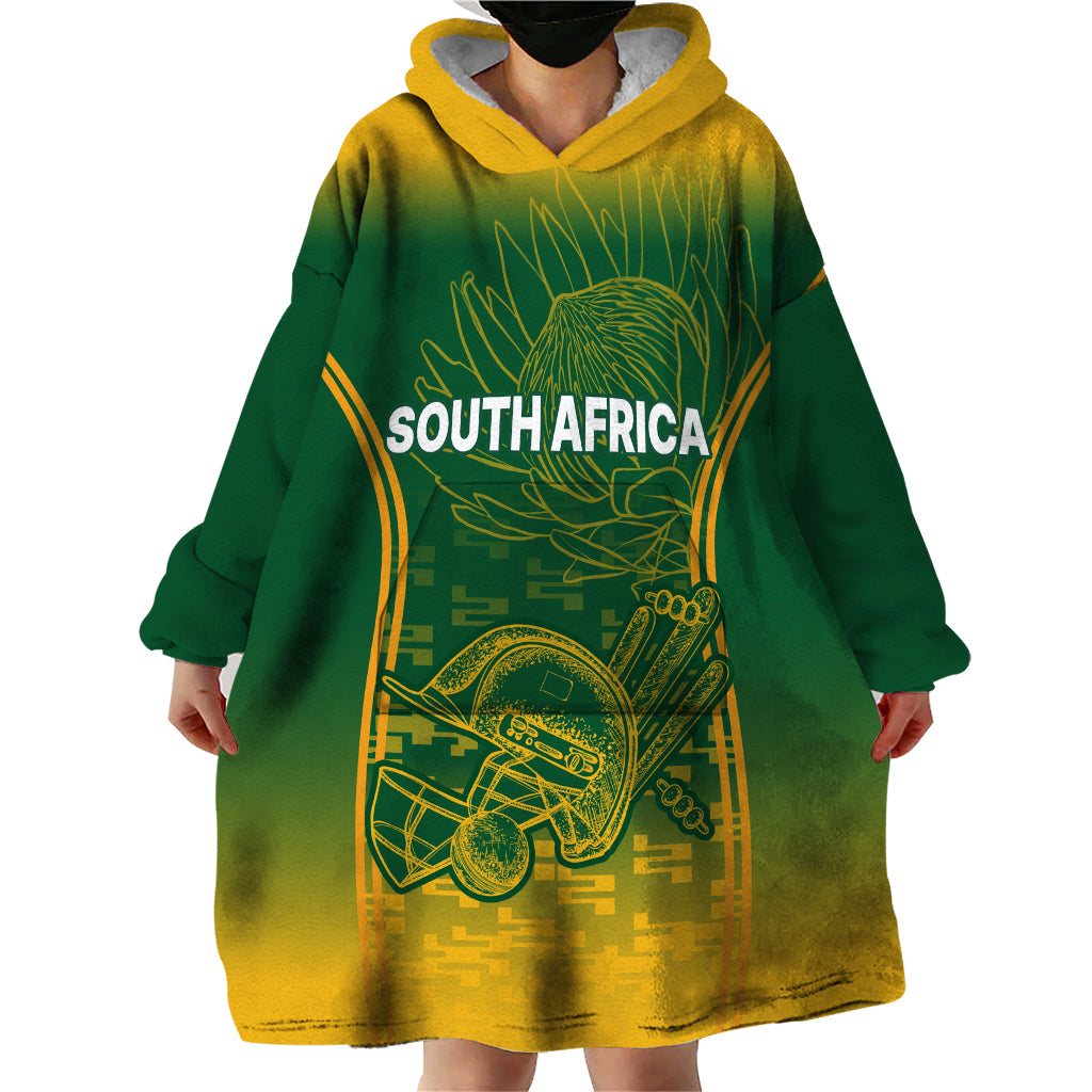 South Africa Cricket Wearable Blanket Hoodie Go Proteas World Cup Version 2023 Sproty - Vibe Hoodie Shop