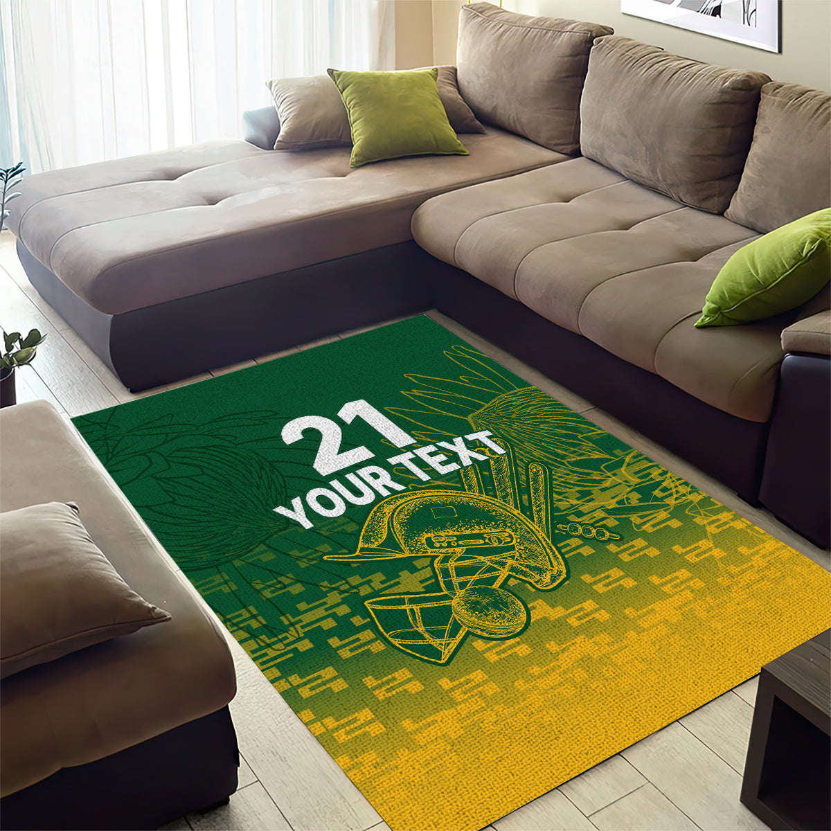 Custom South Africa Cricket Area Rug Go Proteas World Cup Version 2023 Sproty - Vibe Hoodie Shop