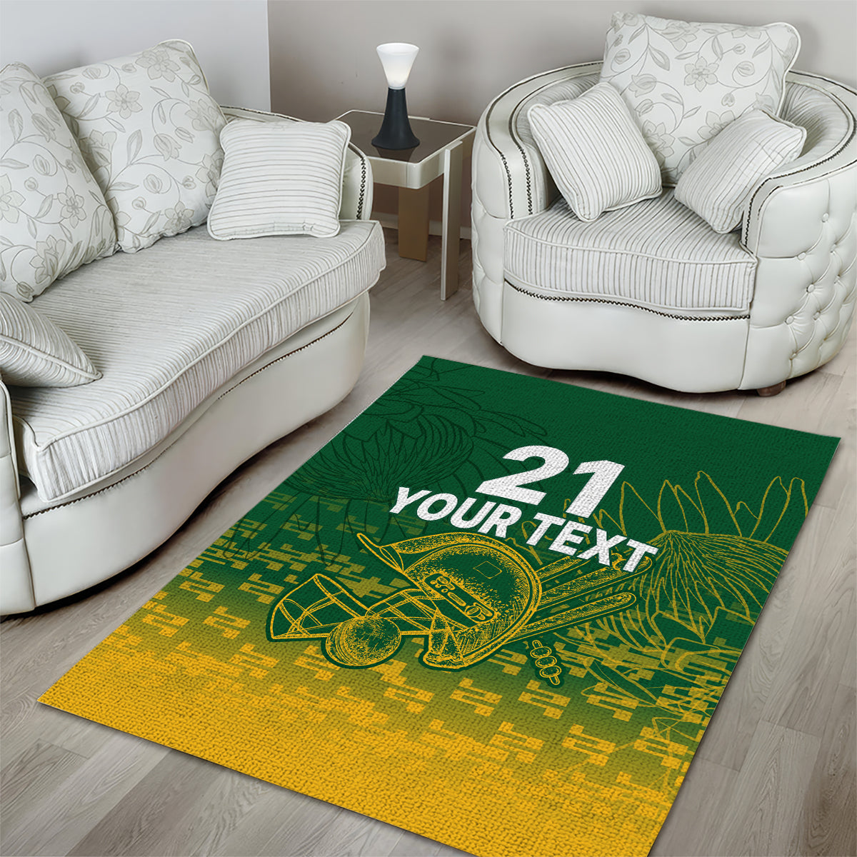 Custom South Africa Cricket Area Rug Go Proteas World Cup Version 2023 Sproty - Vibe Hoodie Shop