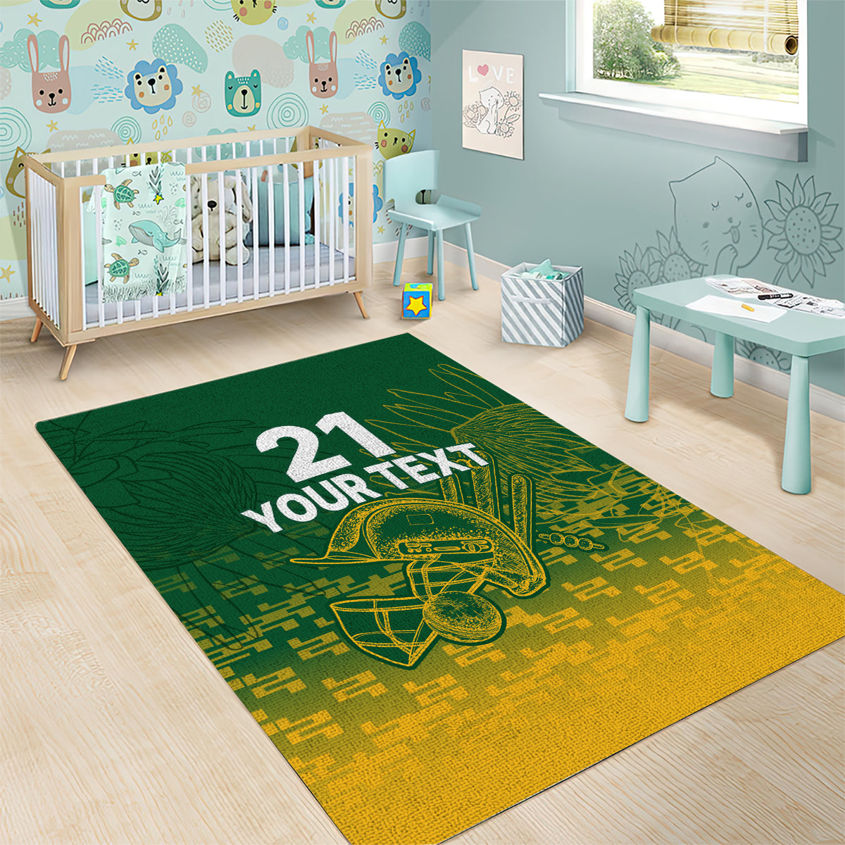 Custom South Africa Cricket Area Rug Go Proteas World Cup Version 2023 Sproty - Vibe Hoodie Shop