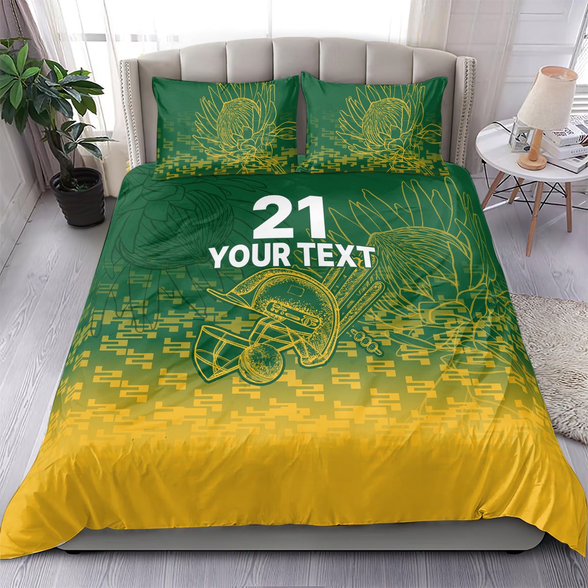 Custom South Africa Cricket Bedding Set Go Proteas World Cup Version 2023 Sproty - Vibe Hoodie Shop