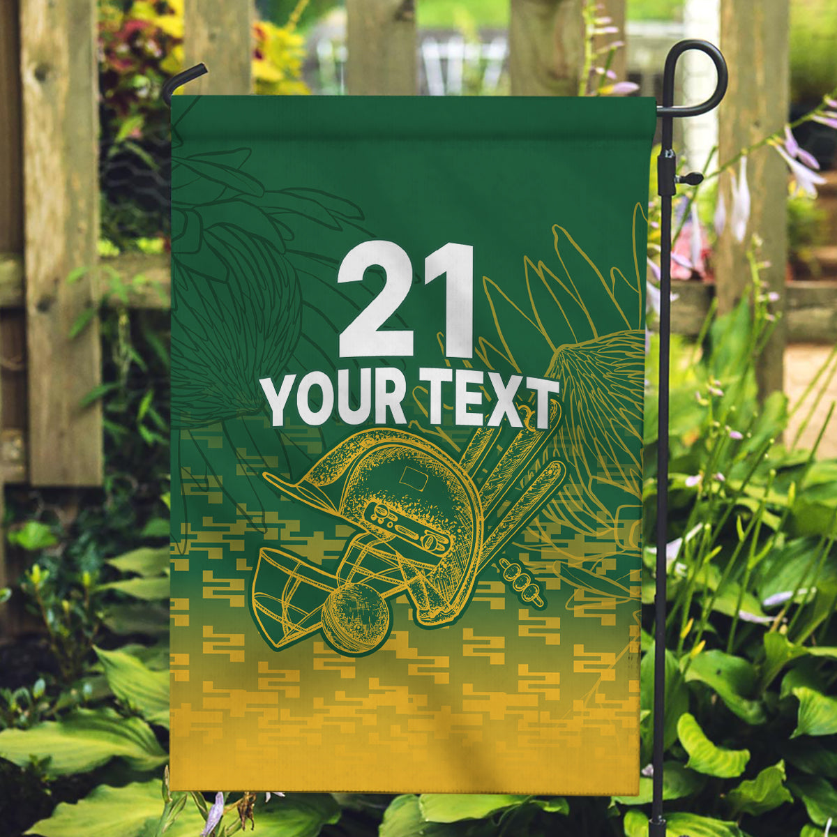 Custom South Africa Cricket Garden Flag Go Proteas World Cup Version 2023 Sproty - Vibe Hoodie Shop