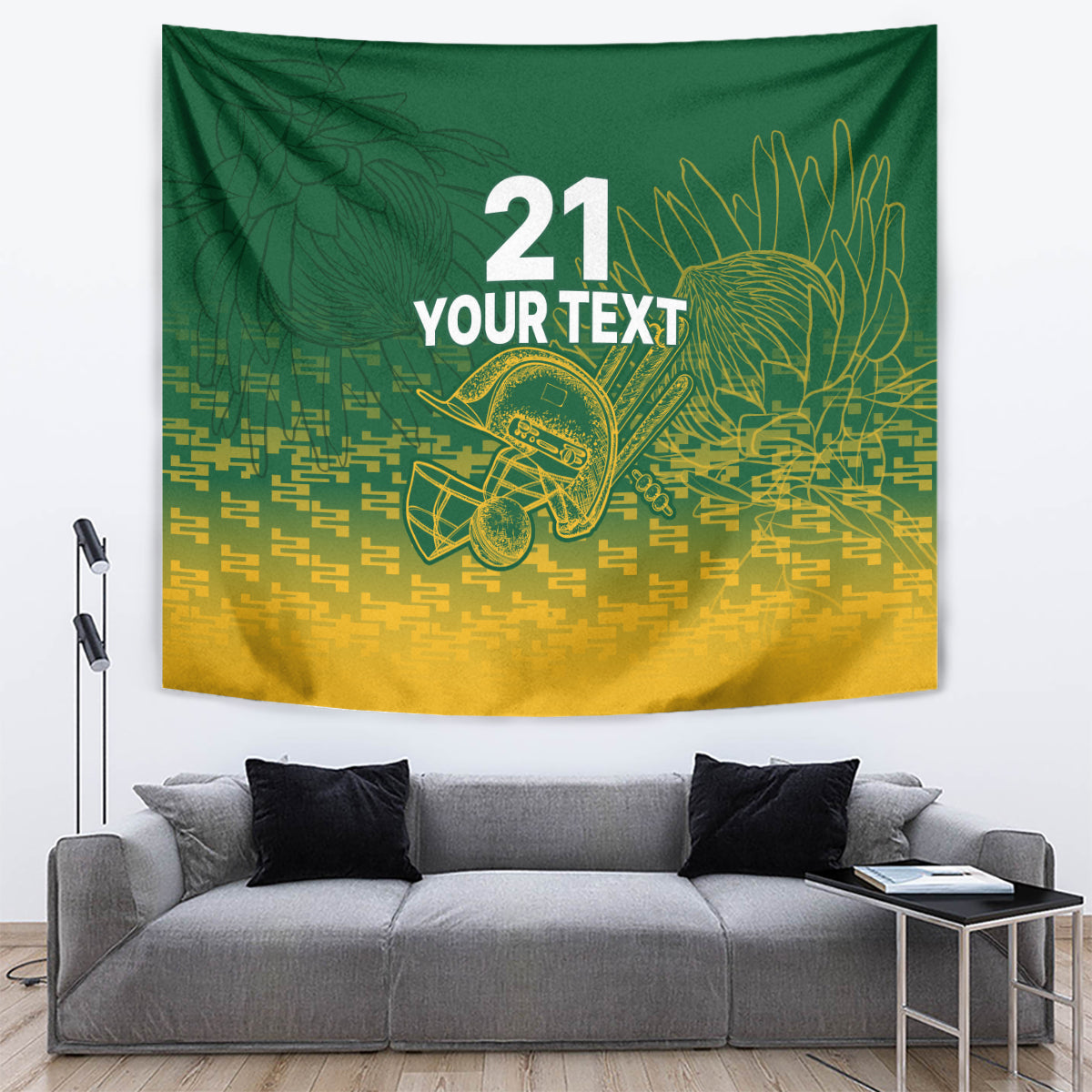 Custom South Africa Cricket Tapestry Go Proteas World Cup Version 2023 Sproty - Vibe Hoodie Shop