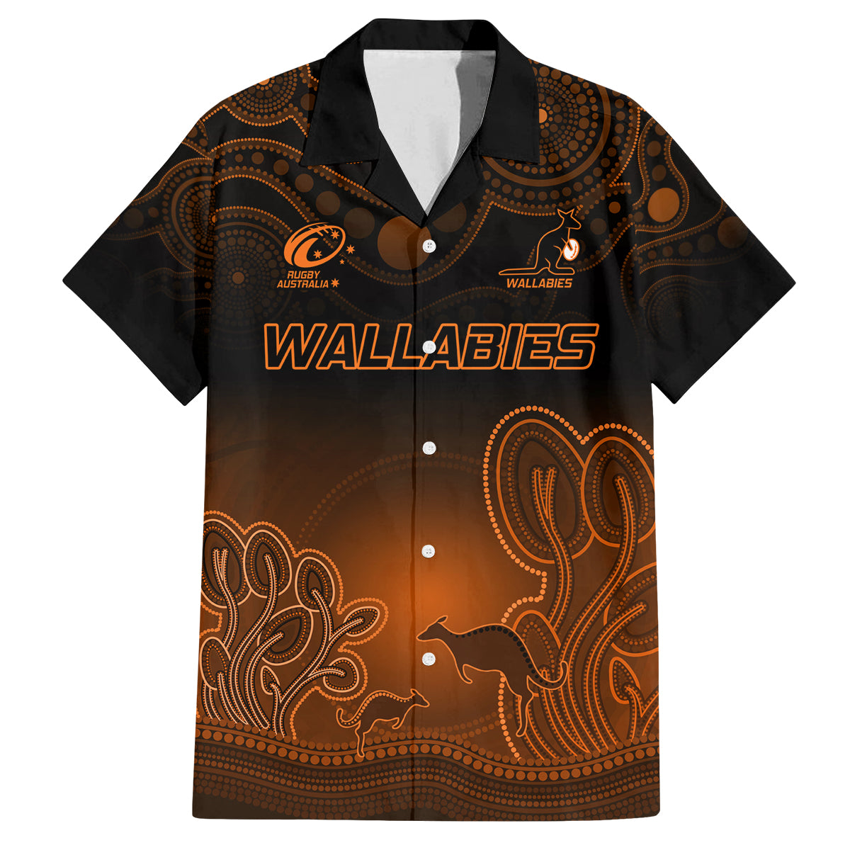 custom-australia-wallabies-rugby-family-matching-long-sleeve-bodycon-dress-and-hawaiian-shirt-the-starry-night-indigenous