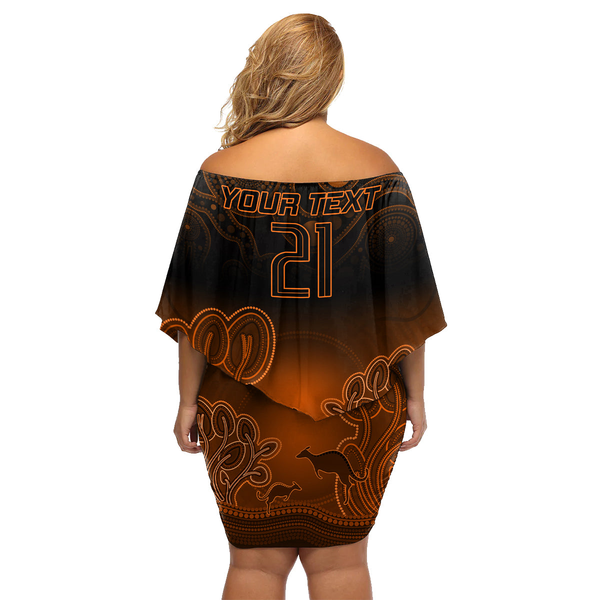 custom-australia-wallabies-rugby-family-matching-off-shoulder-short-dress-and-hawaiian-shirt-the-starry-night-indigenous