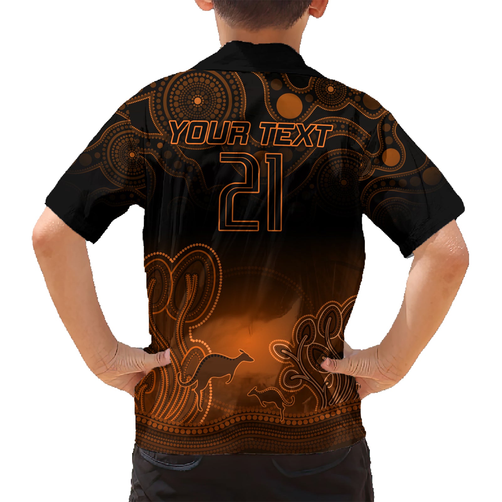 custom-australia-wallabies-rugby-family-matching-short-sleeve-bodycon-dress-and-hawaiian-shirt-the-starry-night-indigenous