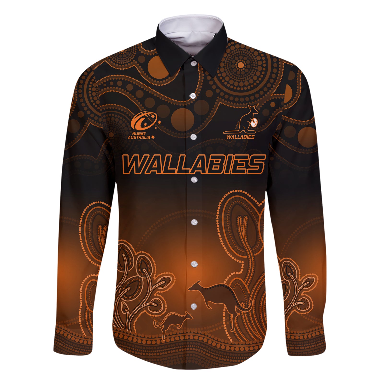 custom-australia-wallabies-rugby-family-matching-short-sleeve-bodycon-dress-and-hawaiian-shirt-the-starry-night-indigenous