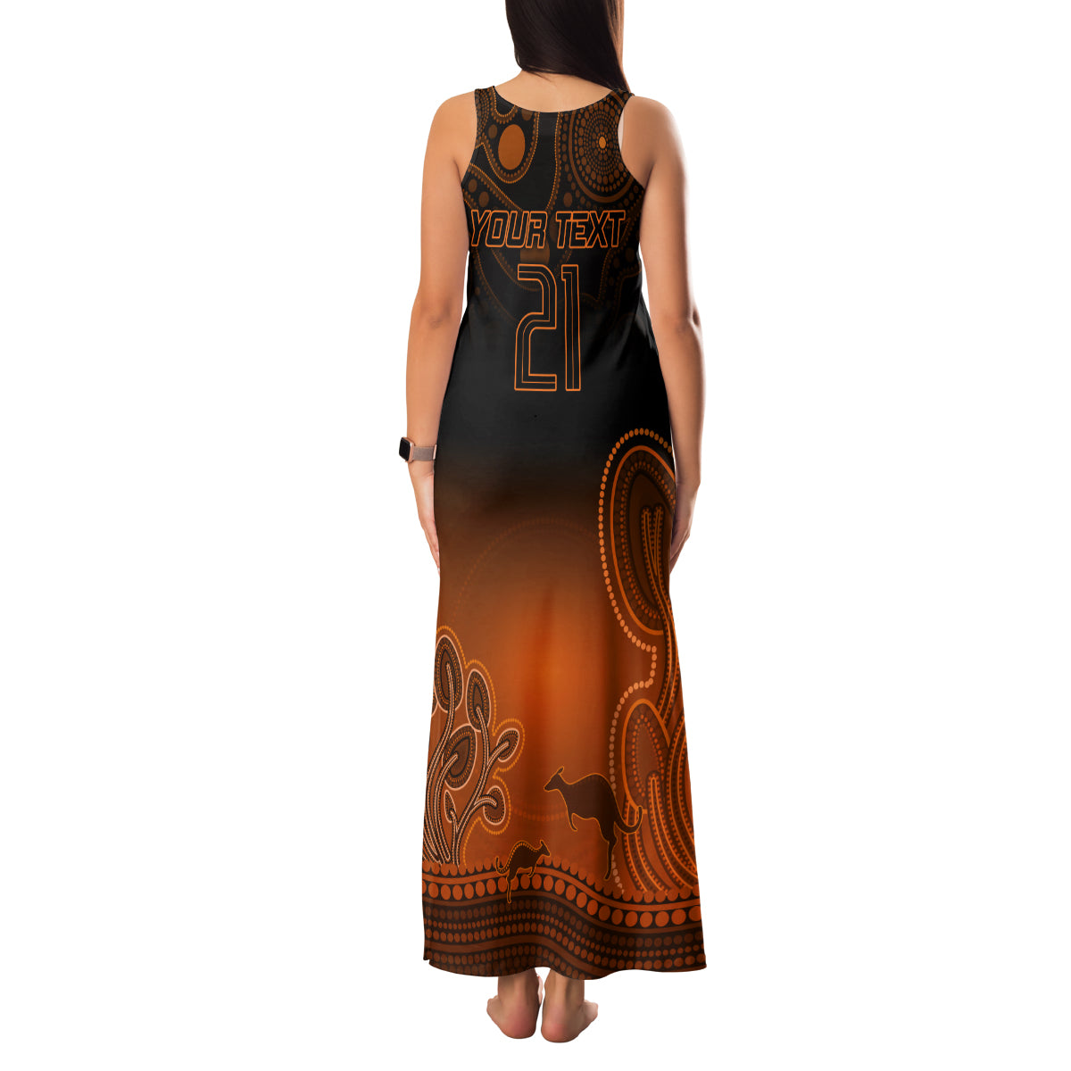 custom-australia-wallabies-rugby-family-matching-tank-maxi-dress-and-hawaiian-shirt-the-starry-night-indigenous