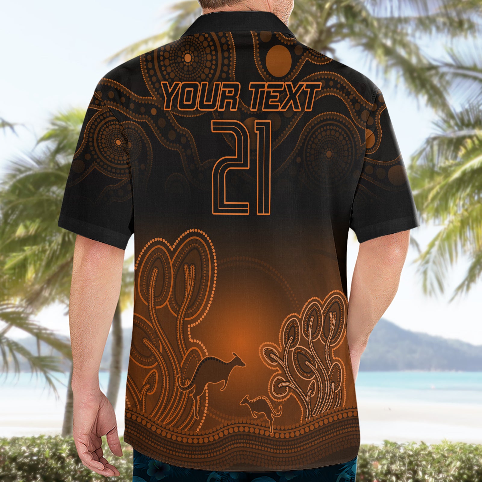 Custom Australia Wallabies Rugby Hawaiian Shirt The Starry Night Indigenous - Vibe Hoodie Shop