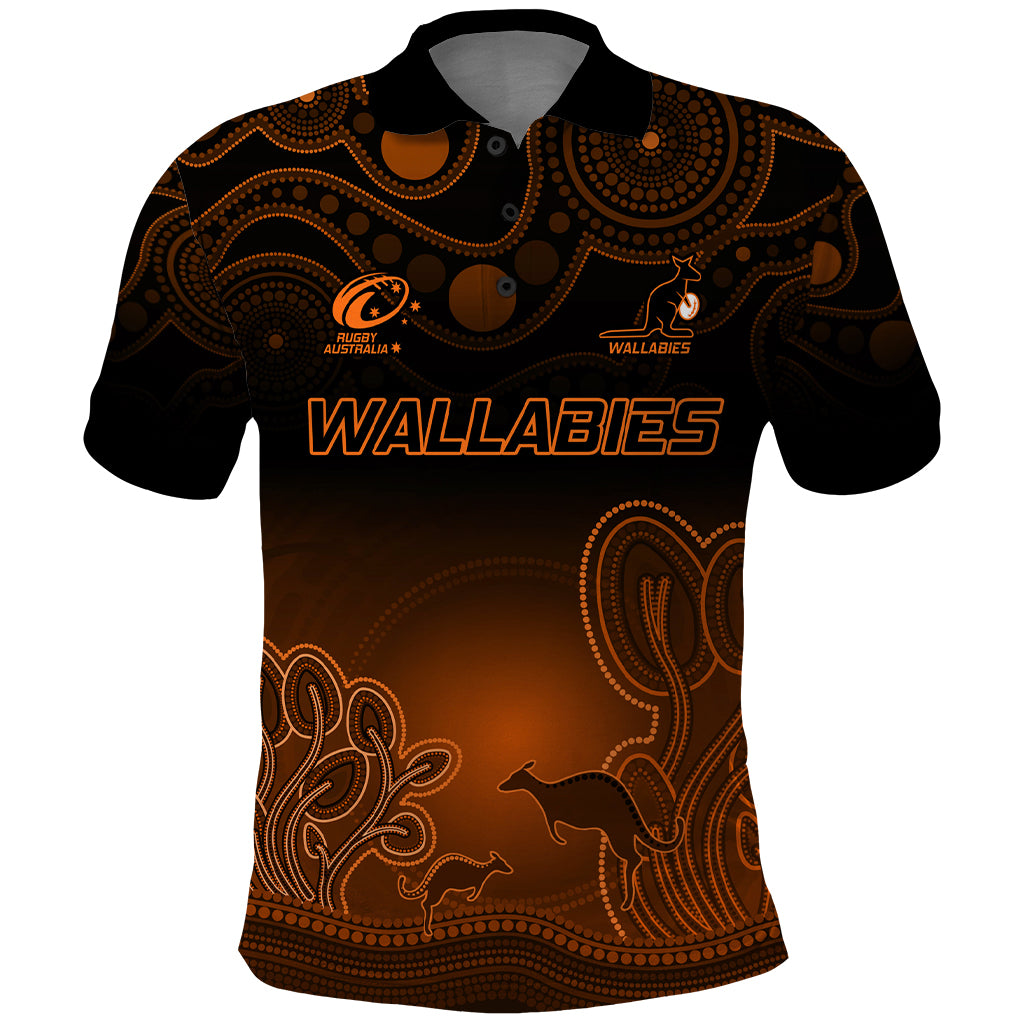 Custom Australia Wallabies Rugby Polo Shirt The Starry Night Indigenous LT9 - Vibe Hoodie Shop