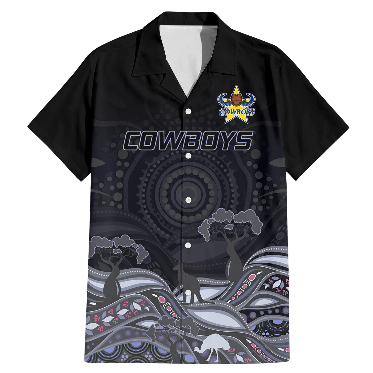 custom-cowboys-rugby-family-matching-mermaid-dress-and-hawaiian-shirt-the-starry-night-indigenous