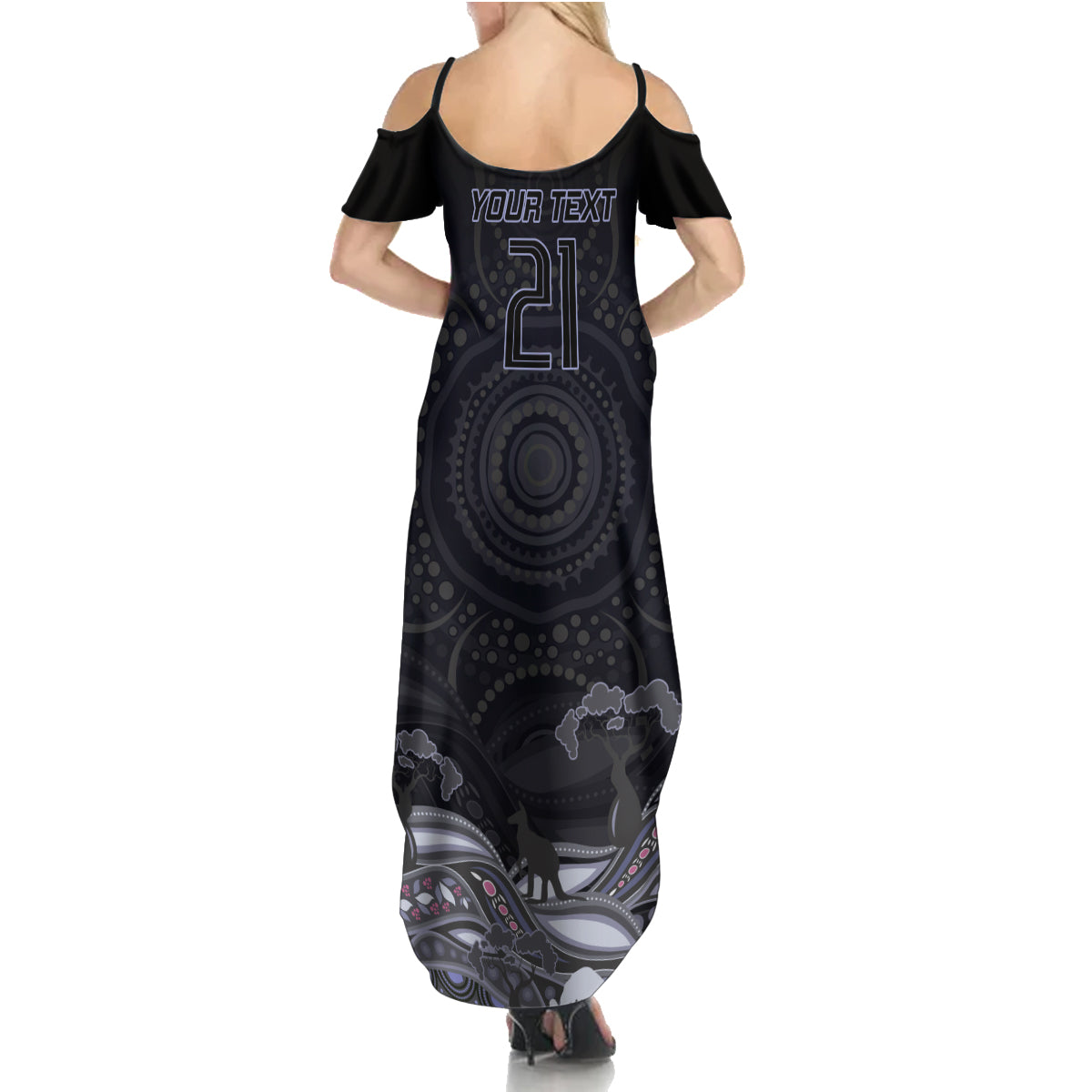 custom-cowboys-rugby-family-matching-summer-maxi-dress-and-hawaiian-shirt-the-starry-night-indigenous