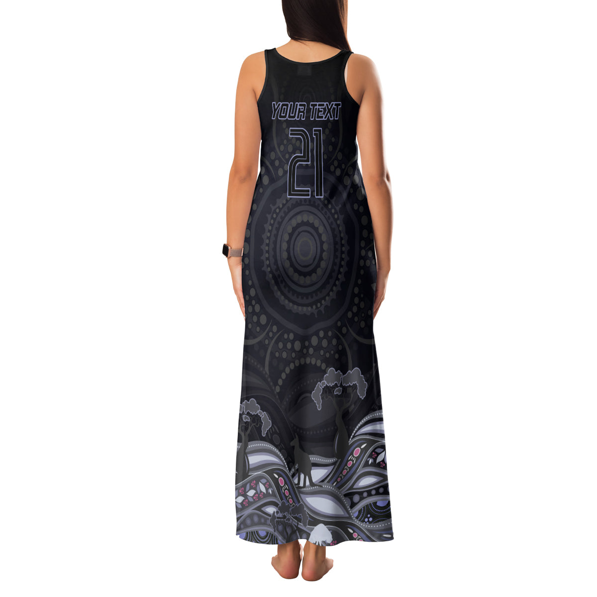 custom-cowboys-rugby-family-matching-tank-maxi-dress-and-hawaiian-shirt-the-starry-night-indigenous