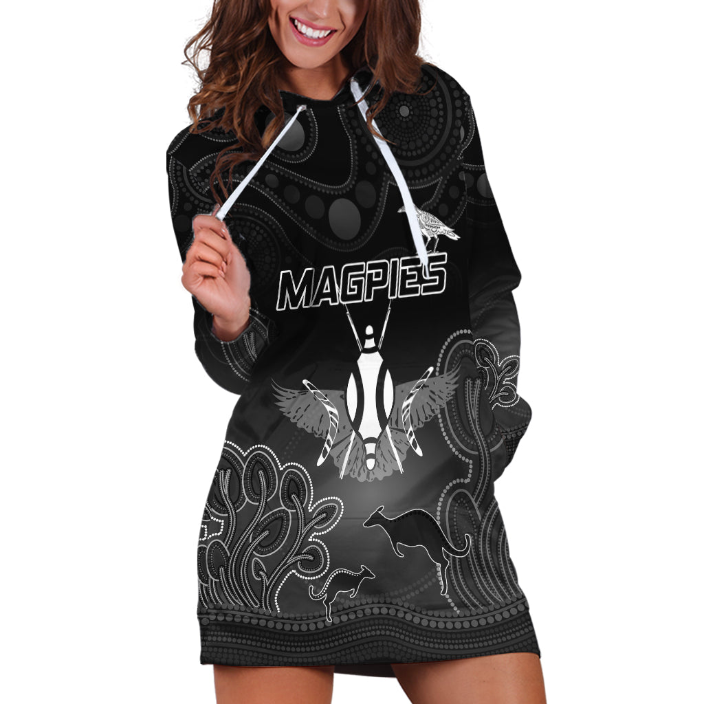 Collingwood Football Hoodie Dress Magpies The Starry Night Indigenous - Vibe Hoodie Shop