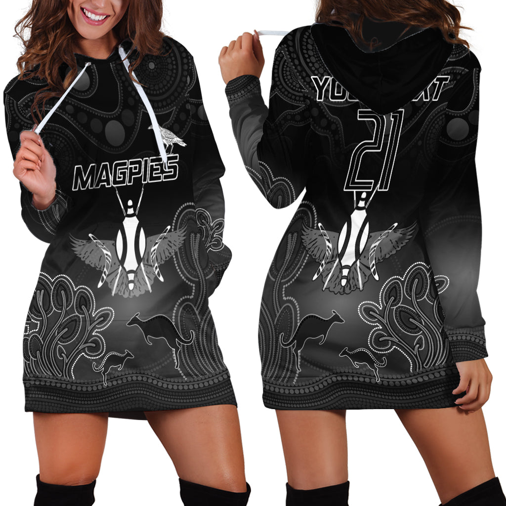 Collingwood Football Hoodie Dress Magpies The Starry Night Indigenous - Vibe Hoodie Shop