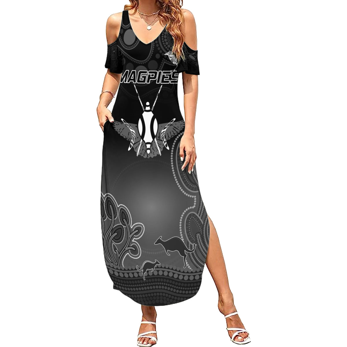 collingwood-football-summer-maxi-dress-magpies-the-starry-night-indigenous