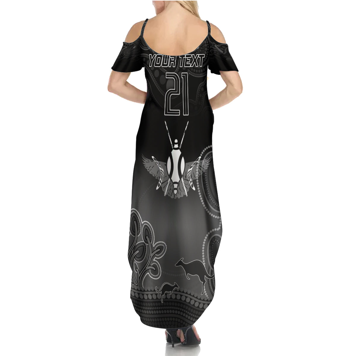 collingwood-football-summer-maxi-dress-magpies-the-starry-night-indigenous