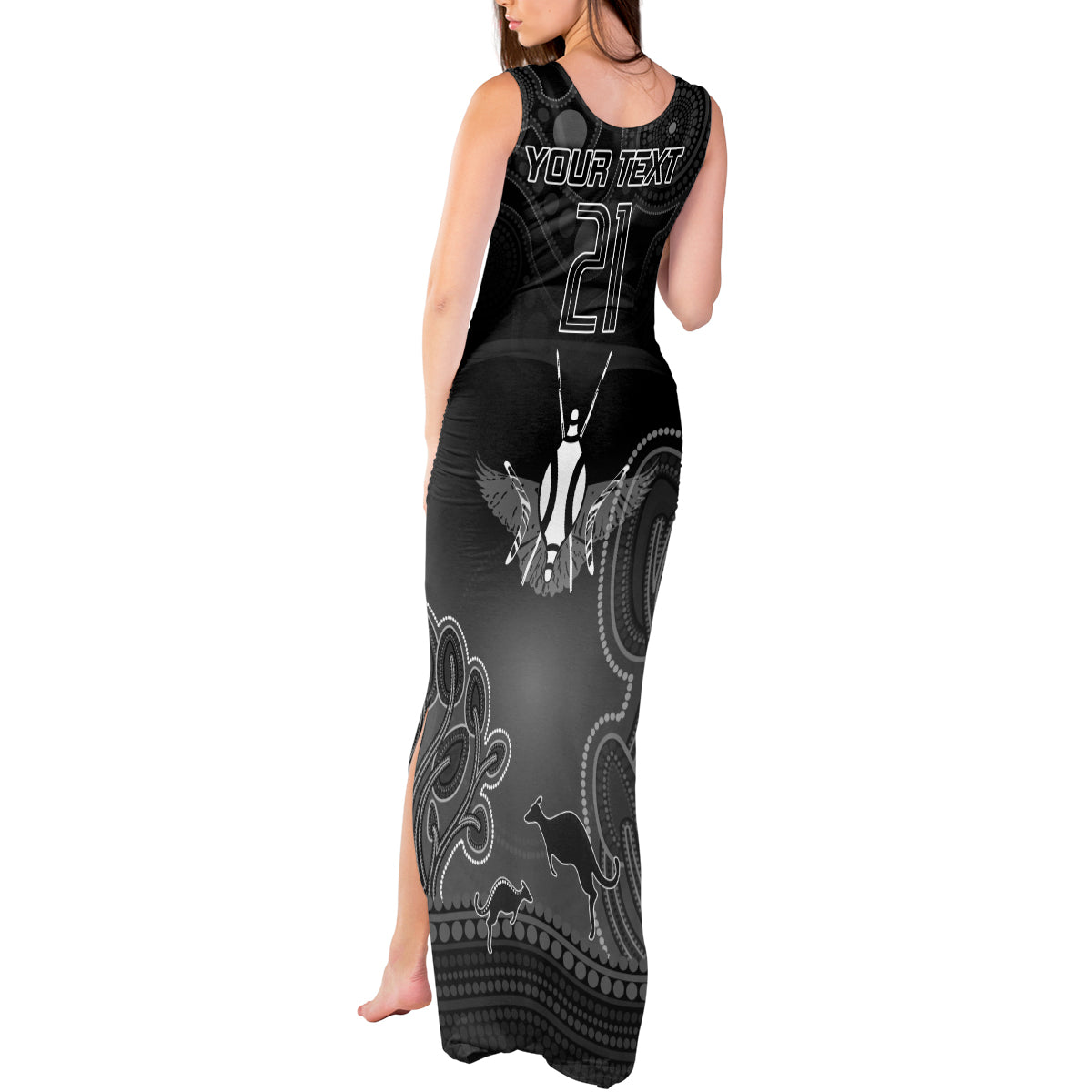 collingwood-football-tank-maxi-dress-magpies-the-starry-night-indigenous