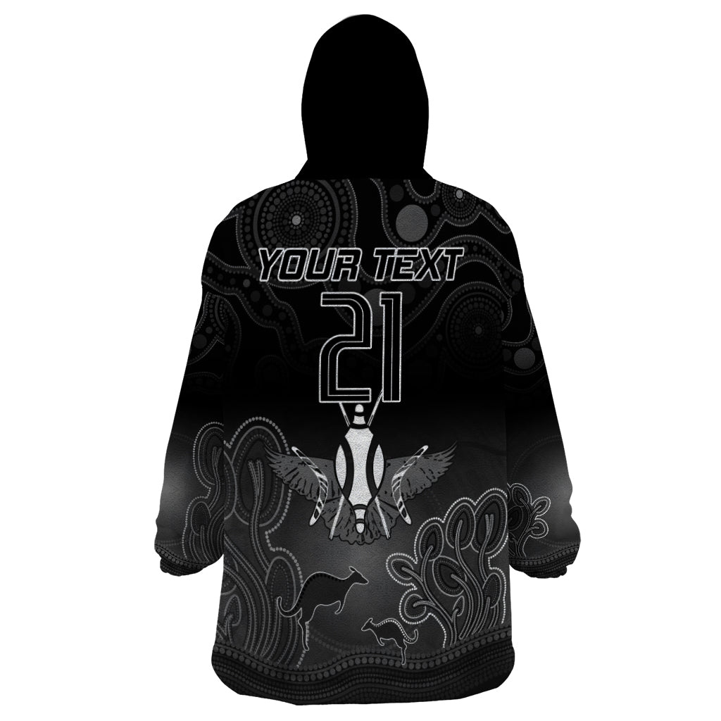 Collingwood Football Wearable Blanket Hoodie Magpies The Starry Night Indigenous - Vibe Hoodie Shop