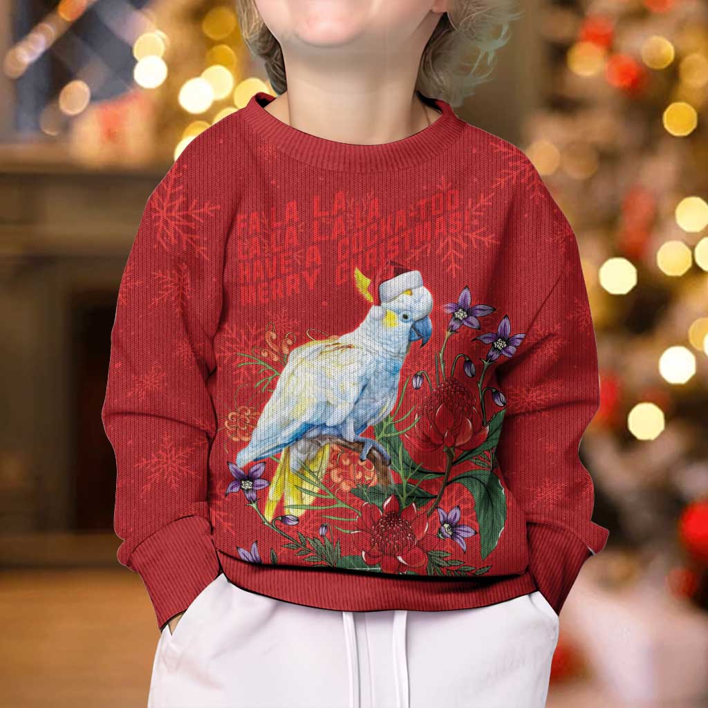 Merry Cocka-mas Kid Ugly Christmas Sweater Australia Christmas Red Art - Vibe Hoodie