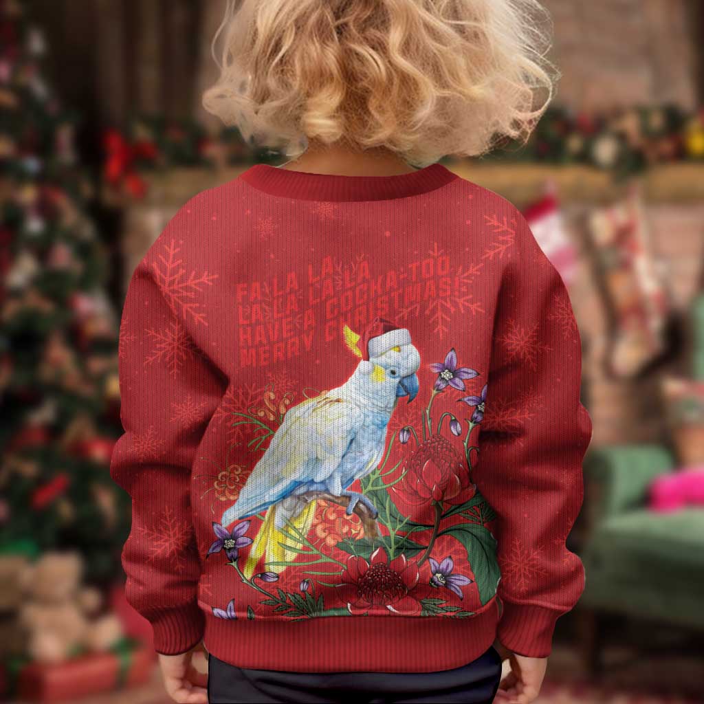 Merry Cocka-mas Kid Ugly Christmas Sweater Australia Christmas Red Art - Vibe Hoodie
