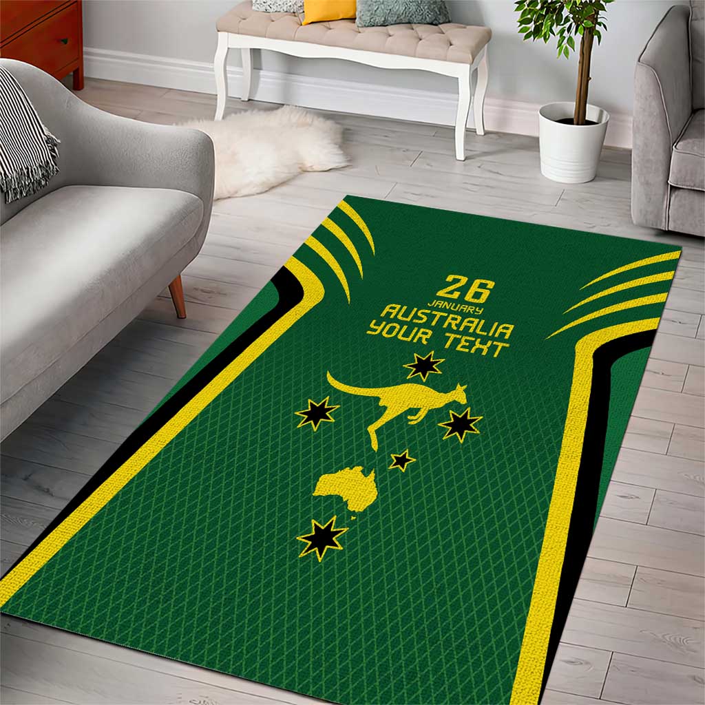 Australia Day 26 January Personalised Area Rug With National Color - Vibe Hoodie Shop