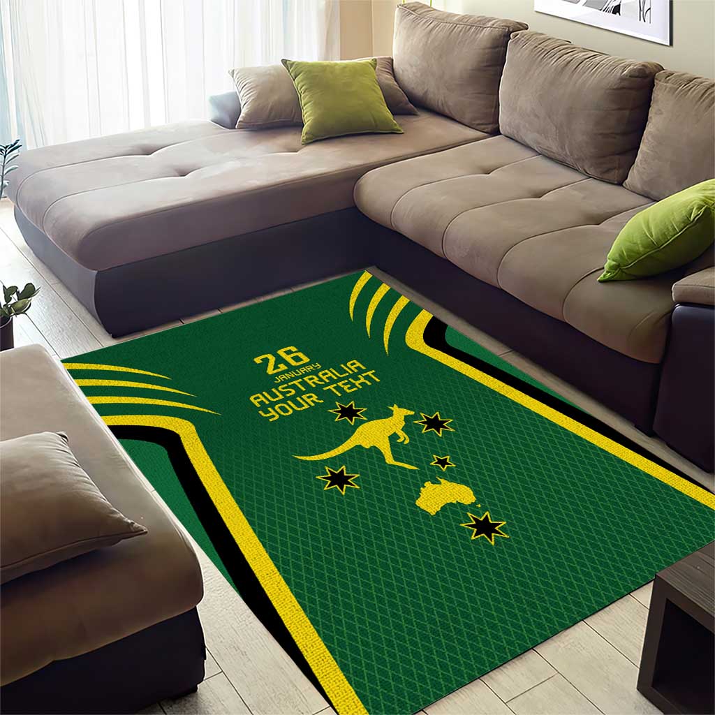 Australia Day 26 January Personalised Area Rug With National Color - Vibe Hoodie Shop