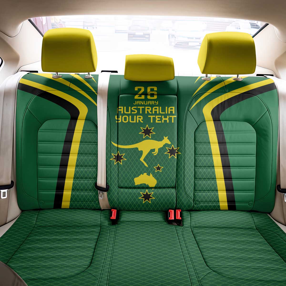 Australia Day 26 January Personalised Back Car Seat Cover With National Color