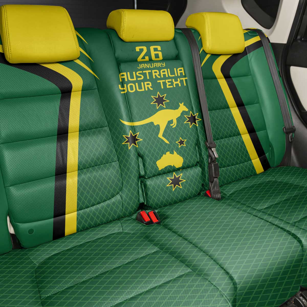 Australia Day 26 January Personalised Back Car Seat Cover With National Color