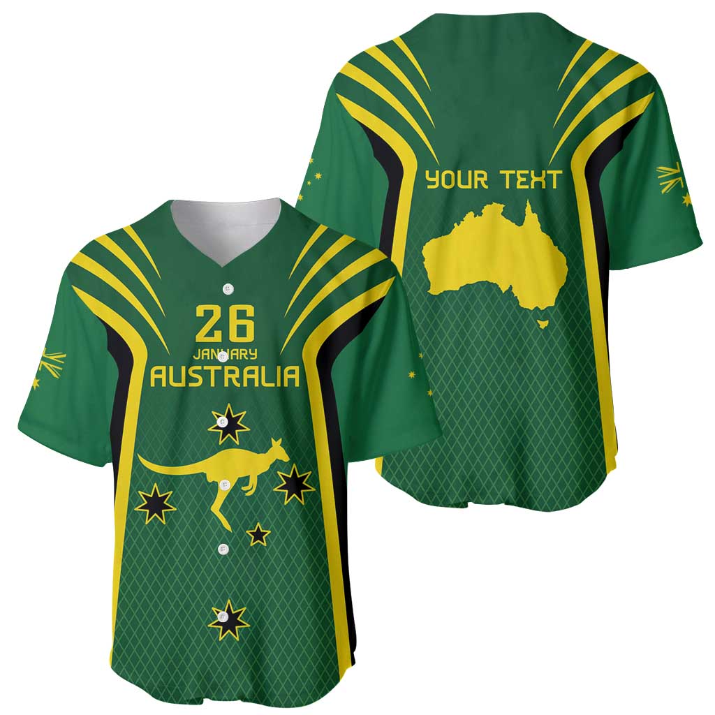 Australia Day 26 January Personalised Baseball Jersey With National Color - Vibe Hoodie Shop