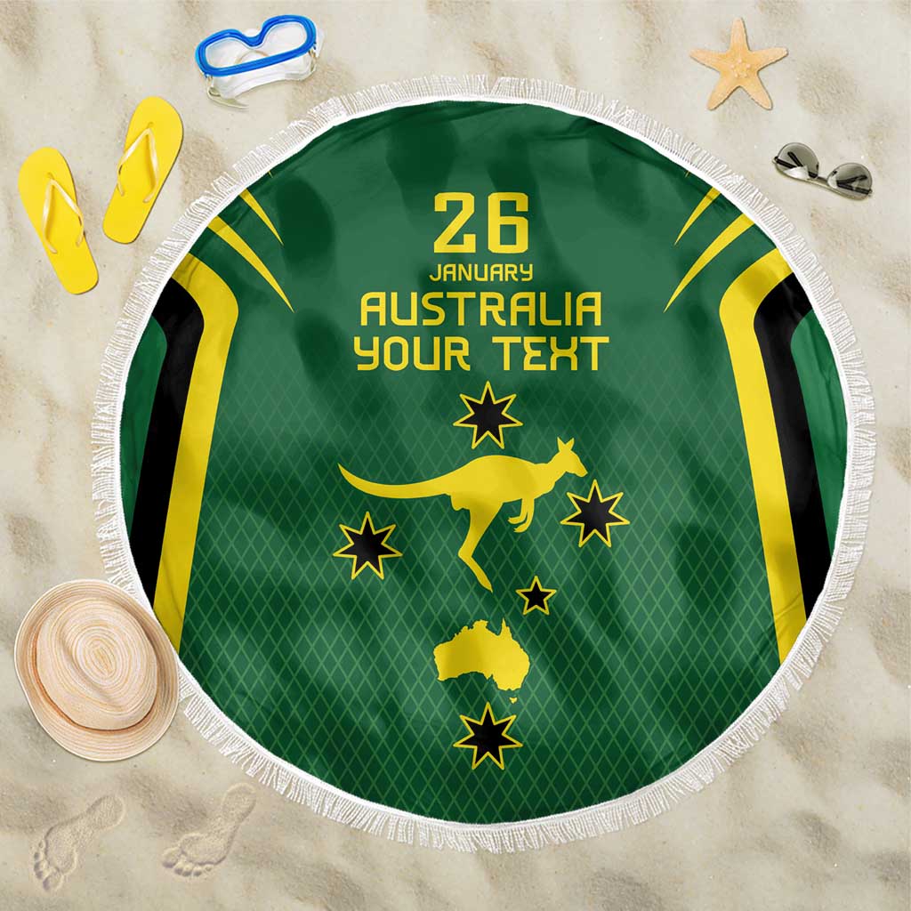 Australia Day 26 January Personalised Beach Blanket With National Color