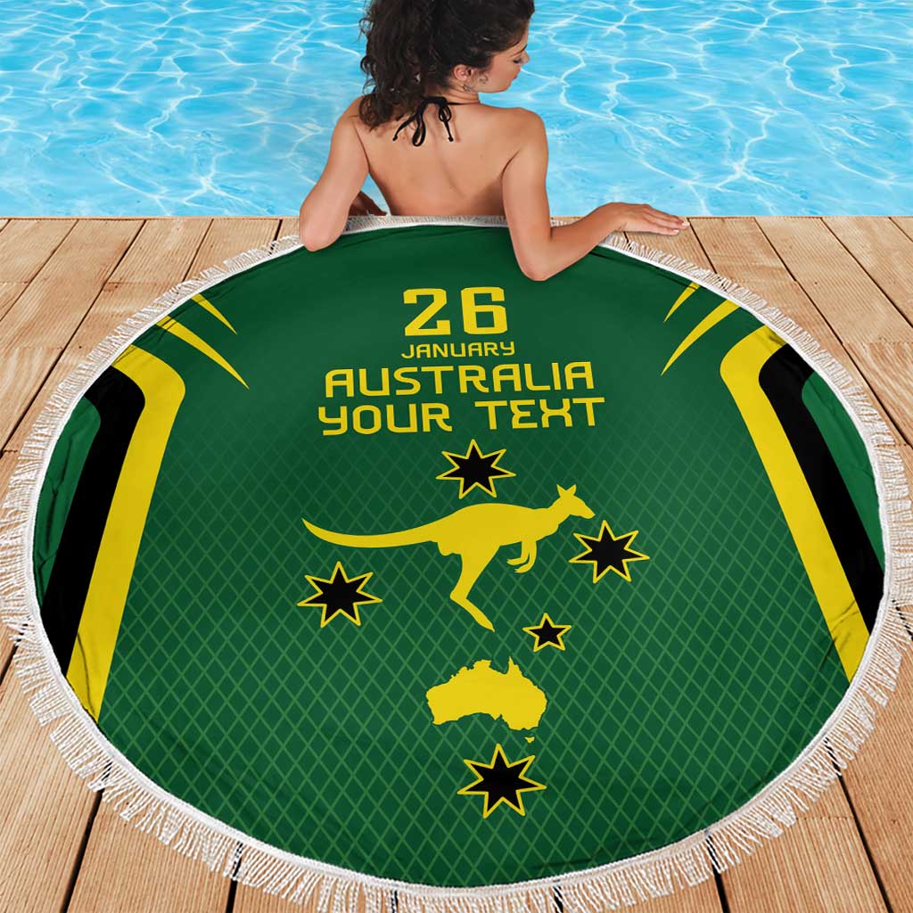 Australia Day 26 January Personalised Beach Blanket With National Color