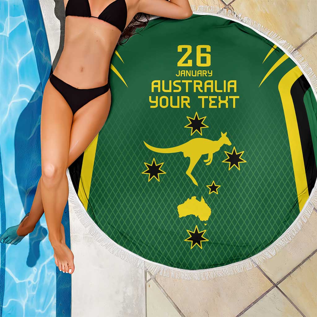 Australia Day 26 January Personalised Beach Blanket With National Color