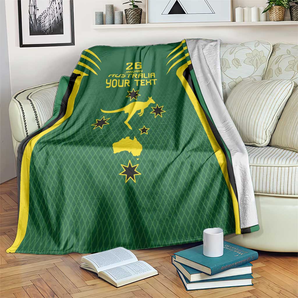 Australia Day 26 January Personalised Blanket With National Color - Vibe Hoodie Shop