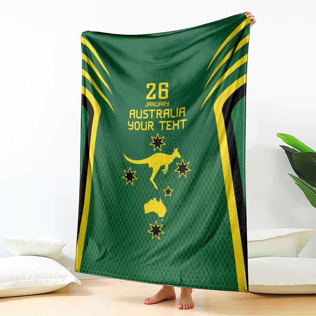 Australia Day 26 January Personalised Blanket With National Color - Vibe Hoodie Shop