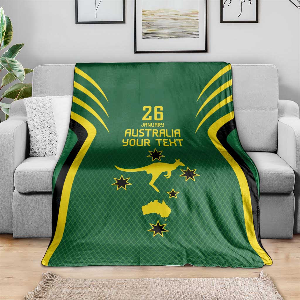 Australia Day 26 January Personalised Blanket With National Color - Vibe Hoodie Shop