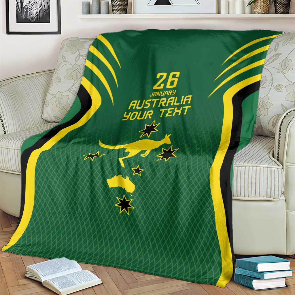 Australia Day 26 January Personalised Blanket With National Color - Vibe Hoodie Shop