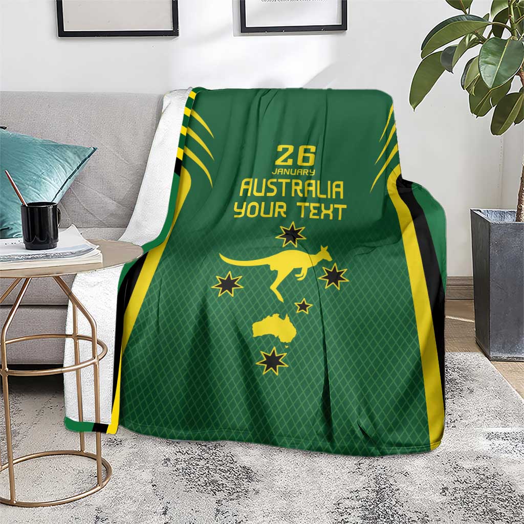 Australia Day 26 January Personalised Blanket With National Color - Vibe Hoodie Shop