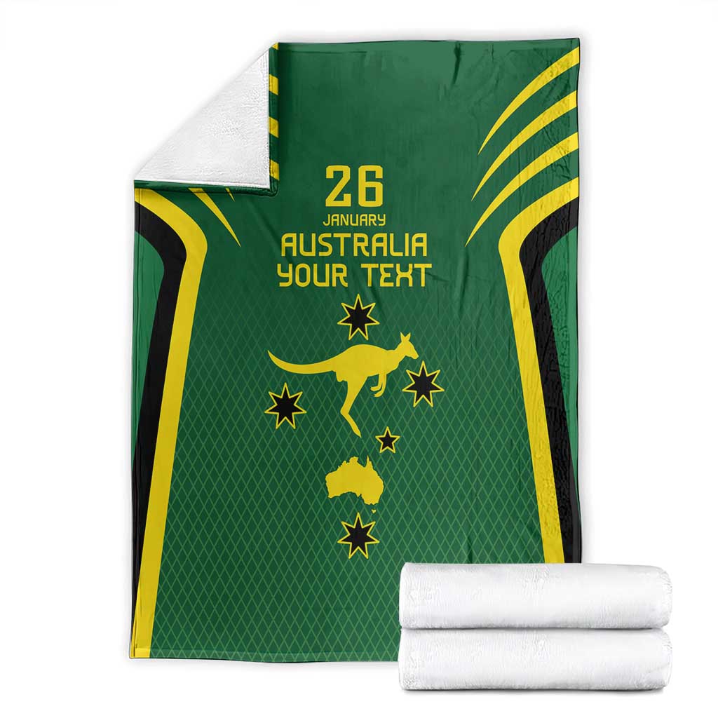 Australia Day 26 January Personalised Blanket With National Color - Vibe Hoodie Shop