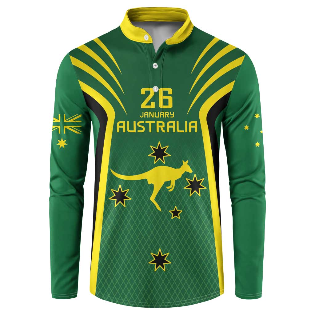 Australia Day 26 January Personalised Button Sweatshirt With National Color